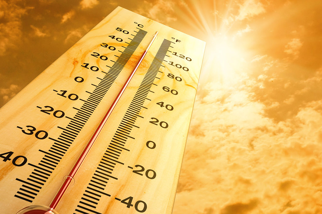 Picture of thermometer and heat